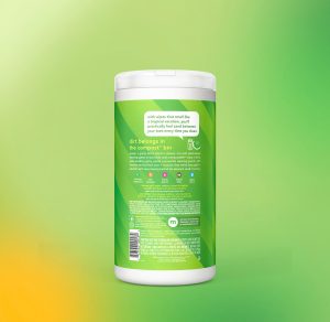 all-purpose cleaning wipes – lime + sea salt. 70 ct