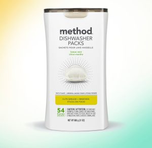 dishwasher packs – lemon mint. 54 ct