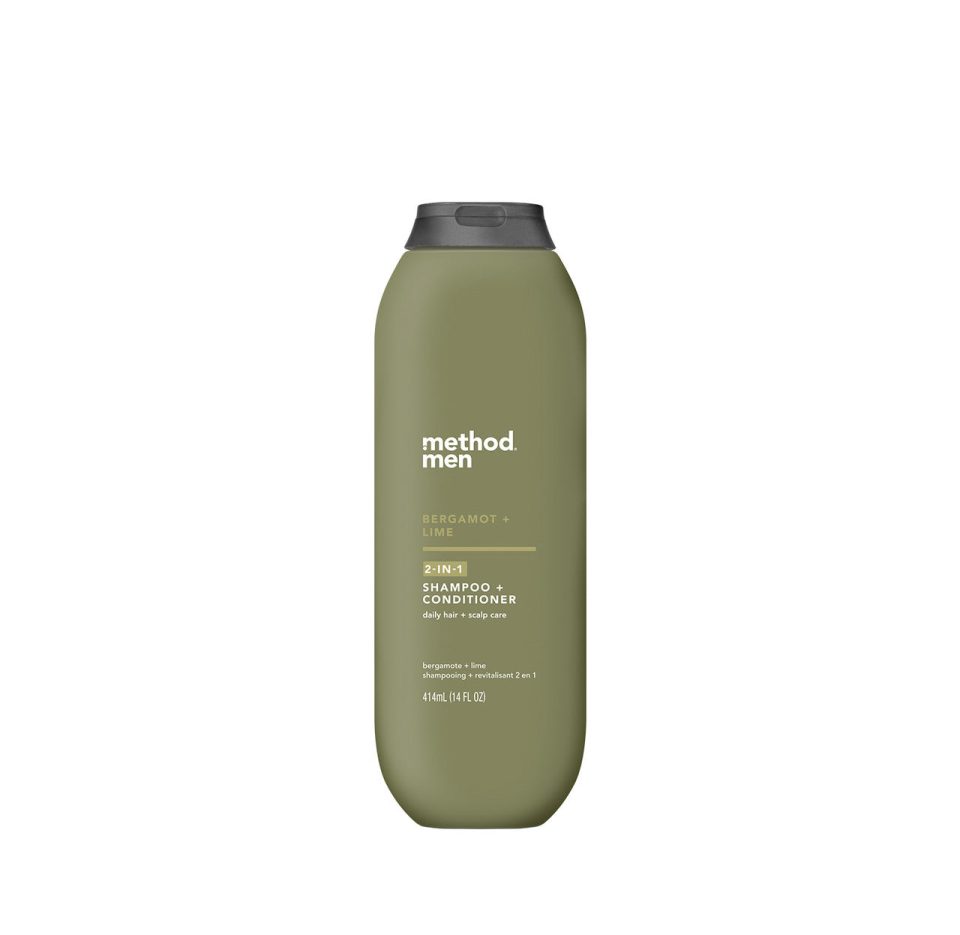 2-in-1 shampoo + conditioner - bergamot + lime. 14 fl oz