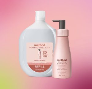 foaming hand wash – vanilla + raspberry. 10 fl oz