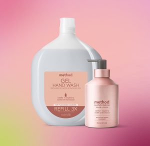 gel hand wash starter set – vanilla + raspberry. 46 fl oz