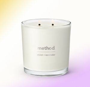 premium soy candle – violet + lavender. 14 oz
