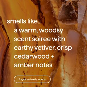 premium soy candle – vetiver + amber. 14 oz